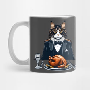 Happy Thanksgiving Maine Coon Cat Mug